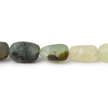 10x8-11x8mm Matte Prehnite tumbled plain nuggets 12 inch 27 beads AA (ONLINE ORDER ONLY)
