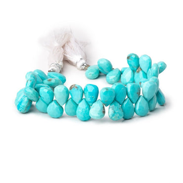 10x8-11x8mm Sleeping Beauty Turquoise Faceted Pear Beads 7.75 inch 48 pieces (ONLINE ORDER ONLY)