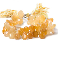 10x8-12.5x8.5mm Aragonite faceted pear beads 8 inch 48 pieces (ONLINE ORDER ONLY)