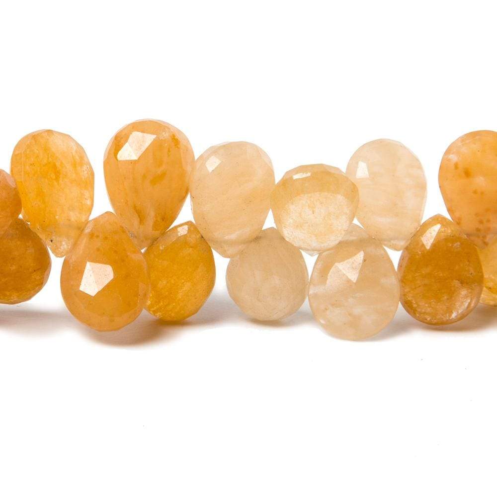 10x8-12.5x8.5mm Aragonite faceted pear beads 8 inch 48 pieces (ONLINE ORDER ONLY)