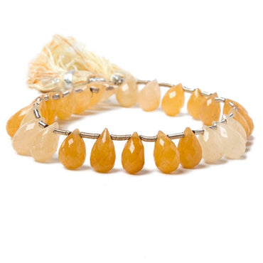 10x8-12.5x8.5mm Aragonite faceted tear drop beads 8 inch 23 pieces (ONLINE ORDER ONLY)