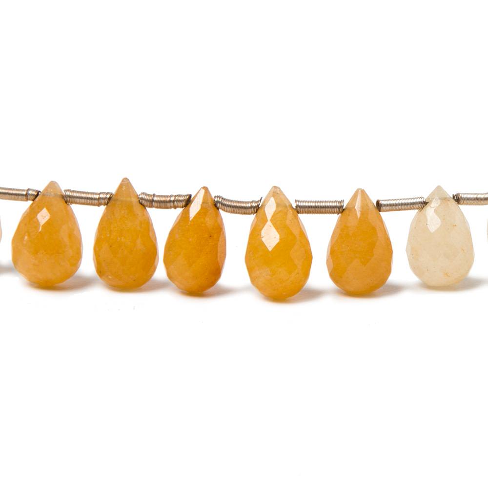 10x8-12.5x8.5mm Aragonite faceted tear drop beads 8 inch 23 pieces (ONLINE ORDER ONLY)