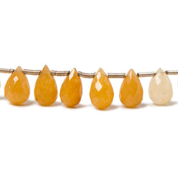 10x8-12.5x8.5mm Aragonite faceted tear drop beads 8 inch 23 pieces (ONLINE ORDER ONLY)