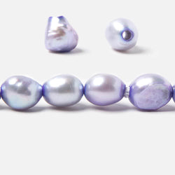 10x8-12x9mm Ice Violet Baroque 2.5mm large hole Pearls 15 in. 35 pcs (ONLINE ORDER ONLY)