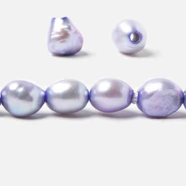 10x8-12x9mm Ice Violet Baroque 2.5mm large hole Pearls 15 in. 35 pcs (ONLINE ORDER ONLY)
