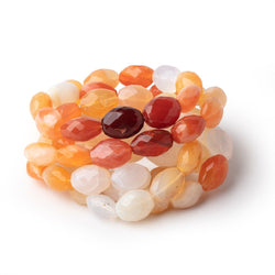 10x8-12x9mm Multi Color Fire Opal Faceted Nuggets 16 inch 35 Beads AA (ONLINE ORDER ONLY)