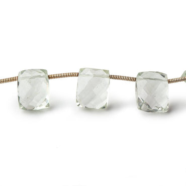 10x8-12x9mm Prasiolite Top Drilled Faceted Cushion Beads 8 inch 13 pieces (ONLINE ORDER ONLY)