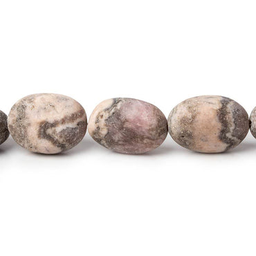 10x8-13x10mm Matte Chocolate Rhodochrosite plain ovals 7.5 inch 16 beads A (ONLINE ORDER ONLY)
