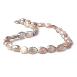 10x8-13x10mm Mystic Peach Buff Moonstone faceted ovals 14 inch 26 beads (ONLINE ORDER ONLY)