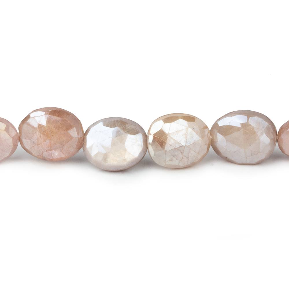10x8-13x10mm Mystic Peach Buff Moonstone faceted ovals 14 inch 26 beads (ONLINE ORDER ONLY)