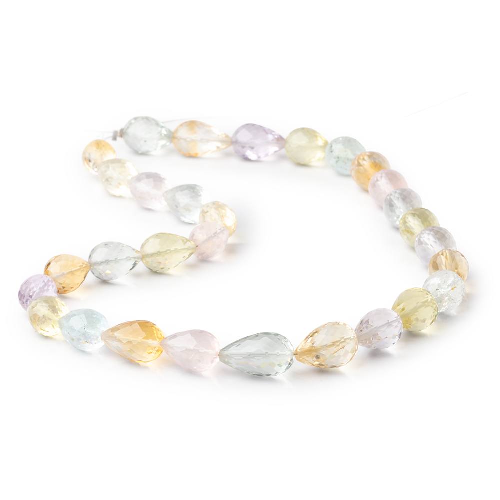 10x8-13x8mm Multi Gem Faceted Tear Drop Beads 14.5 inch 30 pieces AAA (ONLINE ORDER ONLY)