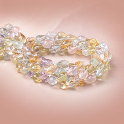 10x8-13x8mm Multi Gem Faceted Tear Drop Beads 14.5 inch 30 pieces AAA (ONLINE ORDER ONLY)