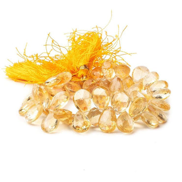 10x8-13x9mm Citrine Faceted Pear Beads 7.5 inch 51 pieces (ONLINE ORDER ONLY)