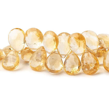 10x8-13x9mm Citrine Faceted Pear Beads 7.5 inch 51 pieces (ONLINE ORDER ONLY)