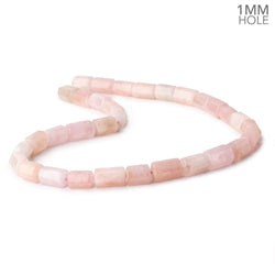 10x8-13x9mm Morganite (Pink Beryl) Hexagon Tubes 16 inch 32 large hole beads AA (ONLINE ORDER ONLY)