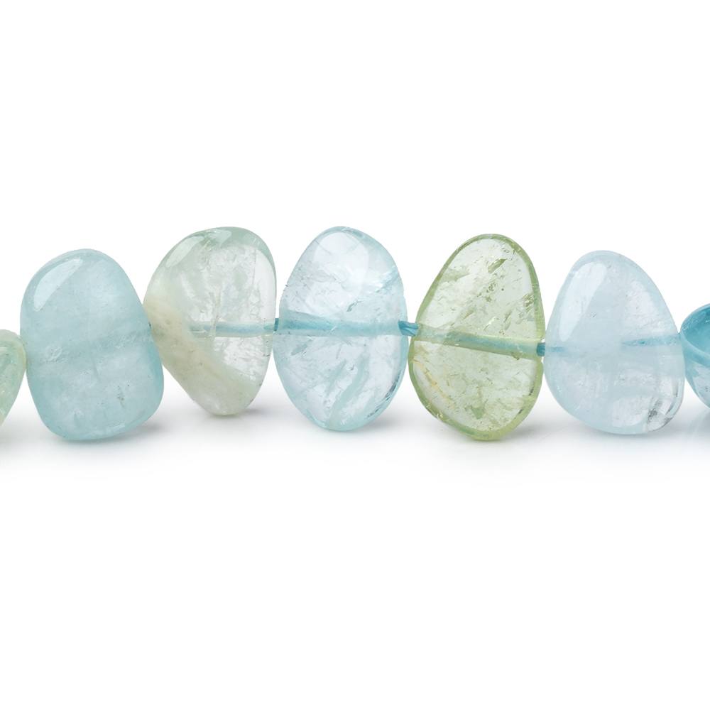 10x8-13x9mm Multi Color Beryl Plain Nugget Beads 16 inch 45 pieces (ONLINE ORDER ONLY)
