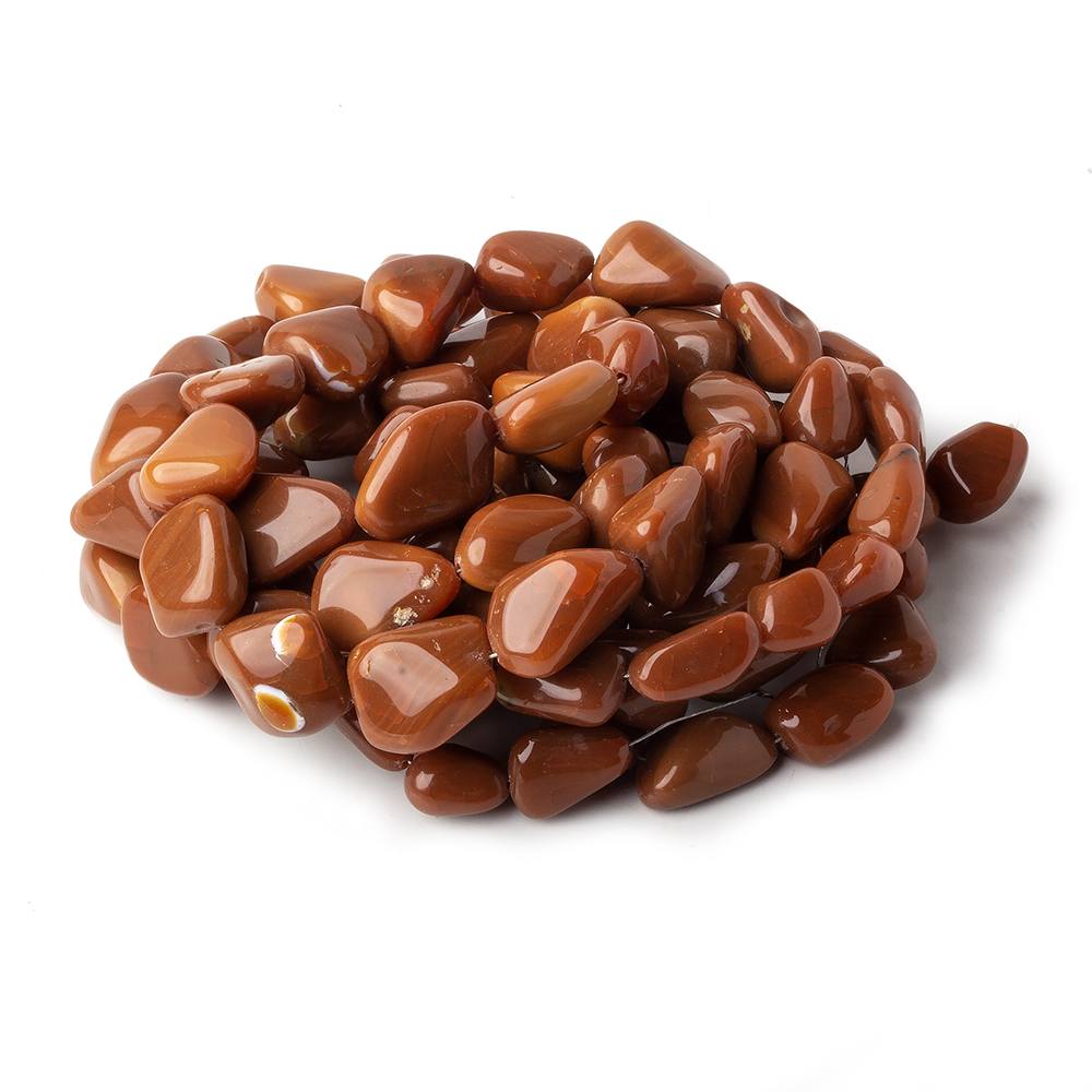 10x8-14x11mm Mexican Brown Fire Opal plain nugget beads 18 inch 32 pieces (ONLINE ORDER ONLY)