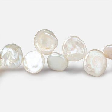 10x8-14x14mm Creamy Off White top drilled Keshi Freshwater Pearls AA 15.5 inch 43 pcs (ONLINE ORDER ONLY)