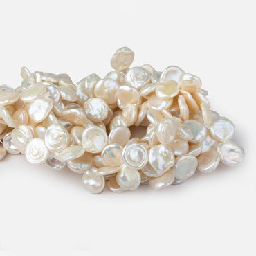 10x8-14x14mm Creamy Off White top drilled Keshi Freshwater Pearls AA 15.5 inch 43 pcs (ONLINE ORDER ONLY)