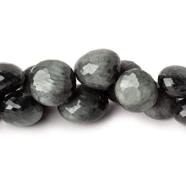 10x8-15x12mm Black Tiger's Eye Faceted Candy Kiss beads 9.5 inch 47 pieces A grade (ONLINE ORDER ONLY)