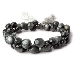 10x8-15x12mm Black Tiger's Eye Faceted Candy Kiss beads 9.5 inch 47 pieces A grade (ONLINE ORDER ONLY)