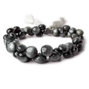 10x8-15x12mm Black Tiger's Eye Faceted Candy Kiss beads 9.5 inch 47 pieces A grade (ONLINE ORDER ONLY)