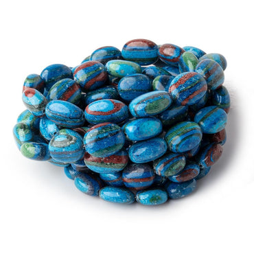 10x8-15x12mm Rainbow Calsilica Plain Oval Beads 16 inch 35 pieces (ONLINE ORDER ONLY)