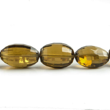 10x8-16x11mm Whiskey Quartz checkerboard faceted ovals 16 inch 33 Beads (ONLINE ORDER ONLY)