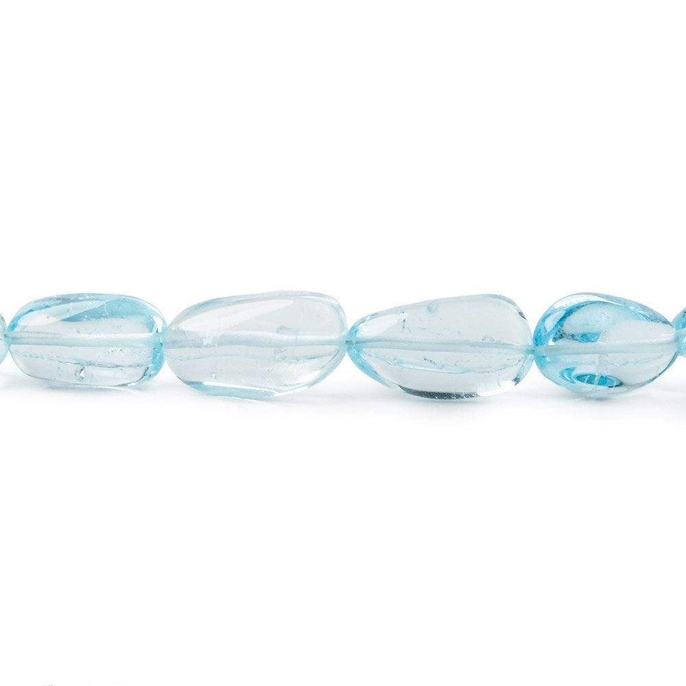 10x8-16x7mm Sky Blue Topaz plain nugget beads 16 inch 36 pieces (ONLINE ORDER ONLY)