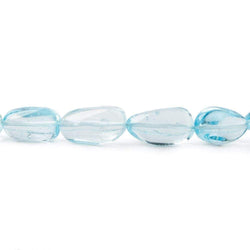 10x8-16x7mm Sky Blue Topaz plain nugget beads 16 inch 36 pieces (ONLINE ORDER ONLY)