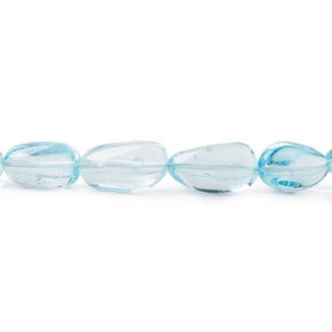 10x8-16x7mm Sky Blue Topaz plain nugget beads 16 inch 36 pieces (ONLINE ORDER ONLY)