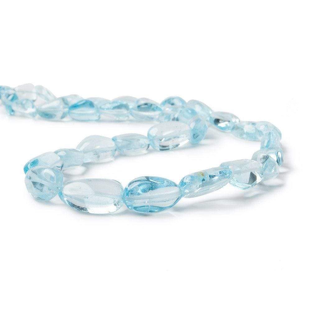 10x8-16x7mm Sky Blue Topaz plain nugget beads 16 inch 36 pieces (ONLINE ORDER ONLY)