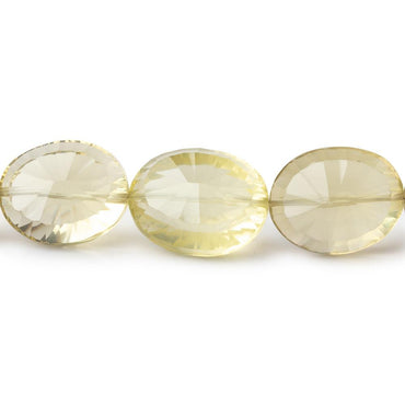 10x8-17x13mm Lemon Quartz Concave Faceted Oval Beads 16 inch 29 pieces AAA (ONLINE ORDER ONLY)