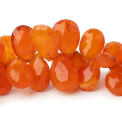 10x8-19x12mm Carnelian Faceted Pear Beads 8 inch 56 pieces (ONLINE ORDER ONLY)