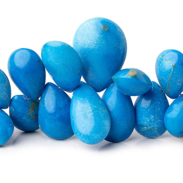 10x8-21x15mm Ceruleite Plain Pear Beads 8 inch 44 pieces AAA (ONLINE ORDER ONLY)