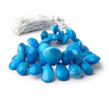 10x8-21x15mm Ceruleite Plain Pear Beads 8 inch 44 pieces AAA (ONLINE ORDER ONLY)