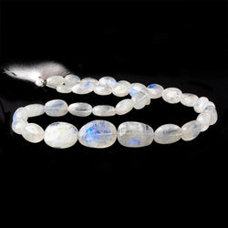 10x8-21x15mm Rainbow Moonstone Plain Nugget Beads 18 inches 35 pcs AAA (ONLINE ORDER ONLY)
