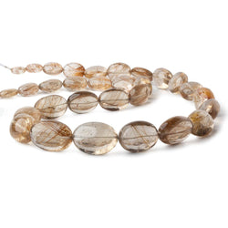 10x8-24x17mm Rutilated Quartz plain nugget beads 20 inch 31 pieces AA (ONLINE ORDER ONLY)