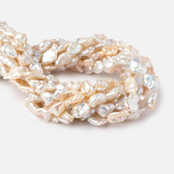 10x8.5-13x9mm Peach Keshi Freshwater Pearls 16 inch 30 beads AA (ONLINE ORDER ONLY)
