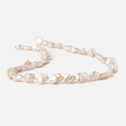 10x8.5-13x9mm Peach Keshi Freshwater Pearls 16 inch 30 beads AA (ONLINE ORDER ONLY)