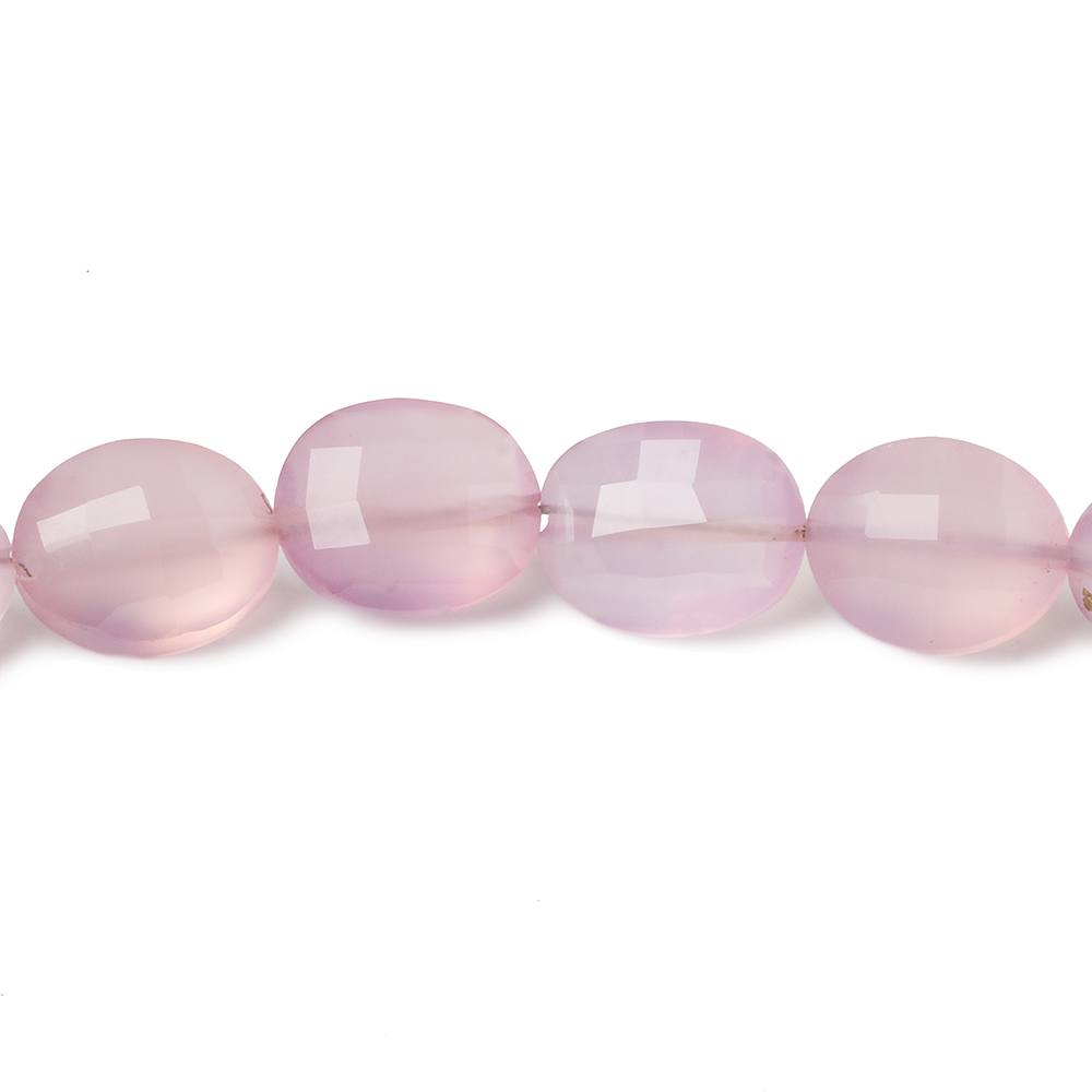 10x8mm-13x10mm Pink Lilac Chalcedony Faceted Oval Beads 8 inch 18 pieces (ONLINE ORDER ONLY)