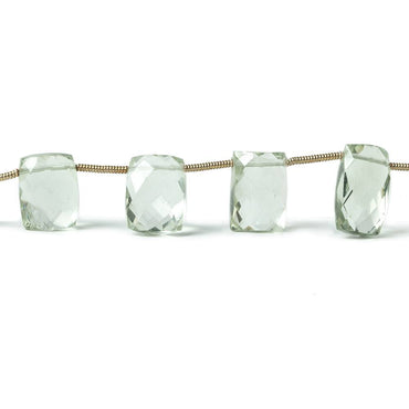 10x8mm-13x9mm Prasiolite Top Drilled Faceted Cushions 8 inch 13 pieces (ONLINE ORDER ONLY)