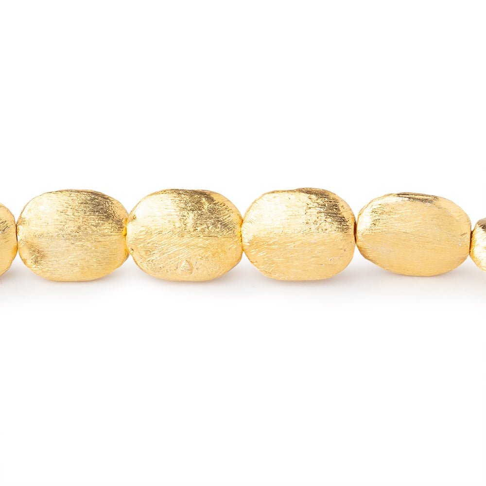 10x8mm 22kt Gold Plated Copper Brushed Oval 8 inch 20 Beads (ONLINE ORDER ONLY)