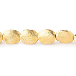 10x8mm 22kt Gold Plated Copper Brushed Oval 8 inch 20 Beads (ONLINE ORDER ONLY)