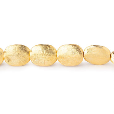 10x8mm 22kt Gold Plated Copper Brushed Oval 8 inch 20 Beads (ONLINE ORDER ONLY)