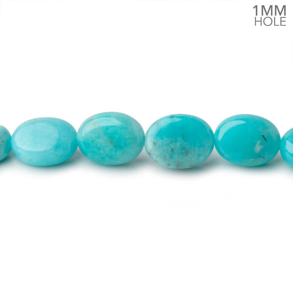 10x8mm Amazonite Plain Oval Beads 16 inch 38 pieces A Grade 1mm Hole (ONLINE ORDER ONLY)