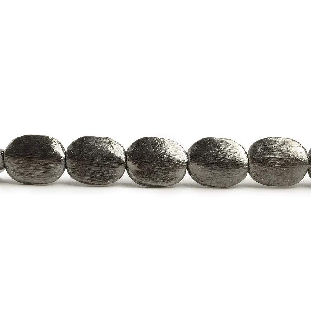 10x8mm Black Gold plated Brushed Oval Beads 8 inch 20 pieces (ONLINE ORDER ONLY)