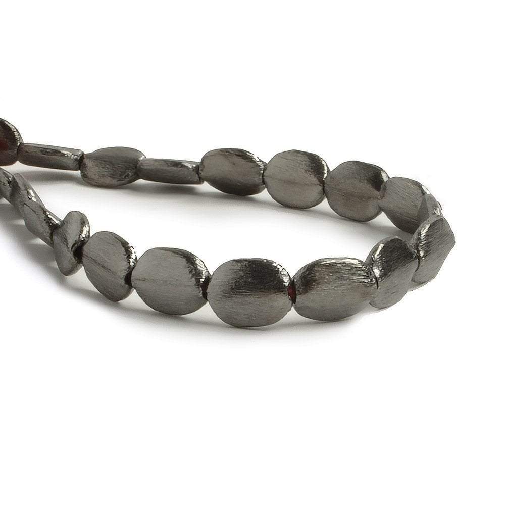 10x8mm Black Gold plated Brushed Oval Beads 8 inch 20 pieces (ONLINE ORDER ONLY)