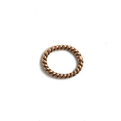 10x8mm Copper Twisted Oval Jump Ring Set of 50 pieces (ONLINE ORDER ONLY)