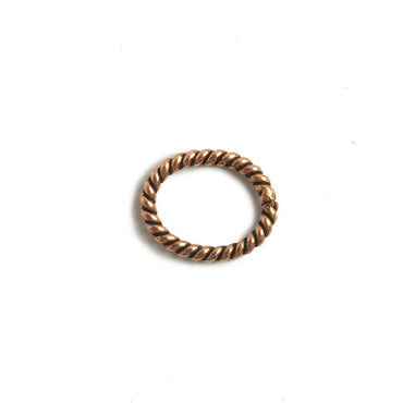10x8mm Copper Twisted Oval Jump Ring Set of 50 pieces (ONLINE ORDER ONLY)